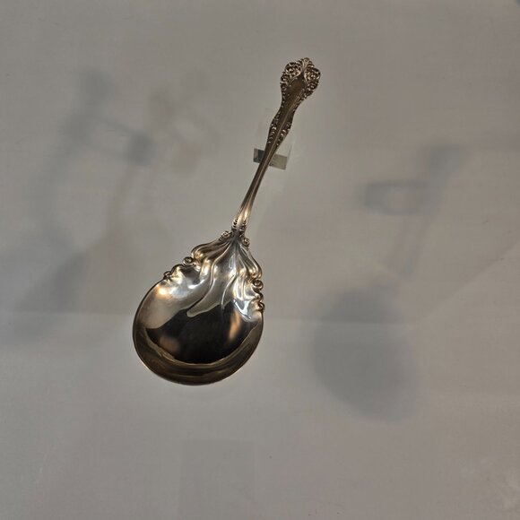 1900s Antique Alvin Sterling Silver Florentine Spoon Casserole Berry Serving 80g - Picture 3 of 12